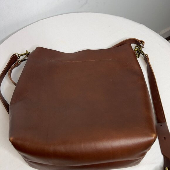 Madewell Brown Leather Bucket Bag - Picture 8 of 15